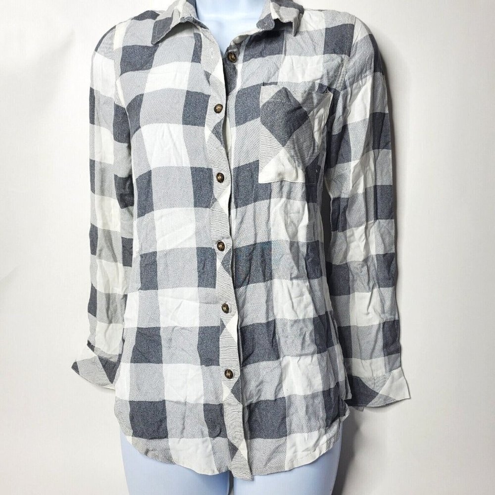 Style Envy Women's Size XS Checkered Blouse New Rayon